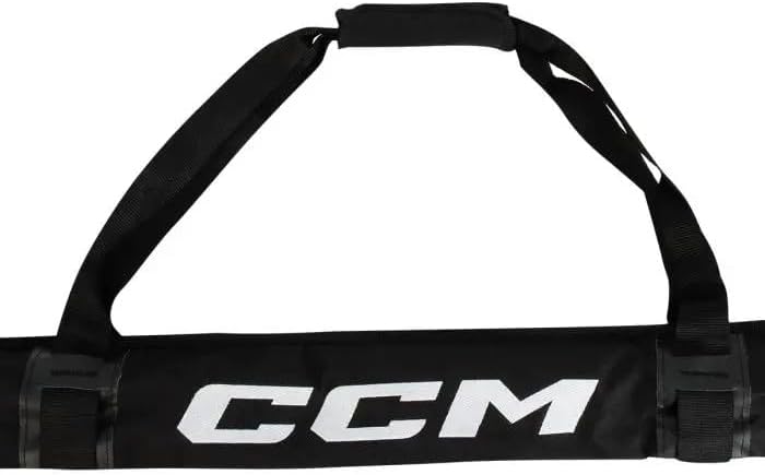 CCM Hockey Stick Bag, Polyester, Can Fit up to 4 Senior Sticks, Padded Shoulder Strap, Adjustable Buckle Strap, Black - Image 5